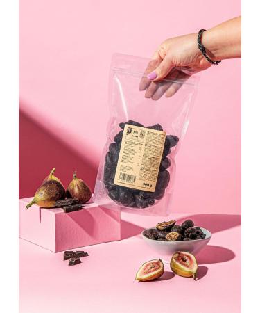 KoRo Figs in Dark Chocolate 500g - Vegan Snack | Chocolate-Covered Fruits - International Shipping - Buy Online on GoSupps.com