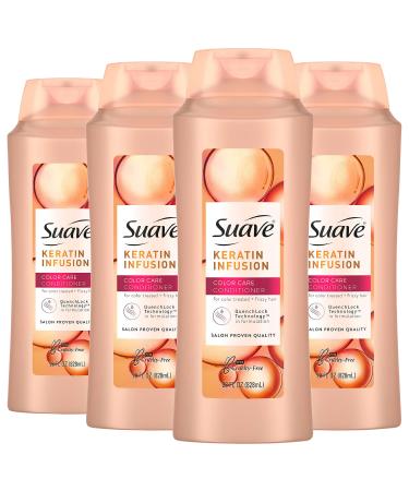 Suave Professionals Color Care Conditioner for Color-Treated and Frizzy Hair Keratin Infusion Hair Conditioner with 48-hour Frizz Control 28 oz Pack of 4 - Buy Online on GoSupps.com