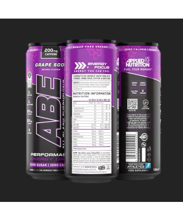  Applied Nutrition Applied Nutrition ABE Pre Workout Cans - ABE Pre-Workout Drinks Energy & Performance Sugar Free Caffeine (Pack of 12 Cans x 330 ml) - Buy Online on GoSupps.com