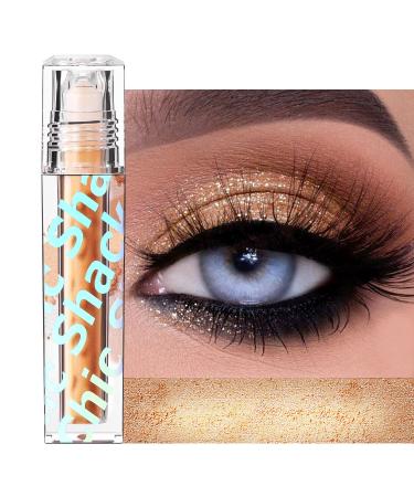 CHIC SHACK Glitter Eyeshadow Multifunction Roll-on Highlighter Stick Eye Shimmer Glitter Makeup for Highlighting (Sexy Champagne 02)