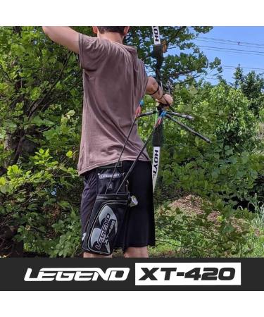 LEGEND XT420 Archery Hip Quiver - 3 Arrow Tube Holder, Storage Pockets, Premium Nylon Material - Right Handed Black - Buy Online on GoSupps.com