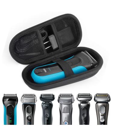 JEVONG Razor for Braun S3/S7/S7/S9/S9 Electrician 300S 3040S 5018S 5050cs 6075cc 7020s 9370cc hard shell travel case with extra space for charging devices and shaver parts accessories