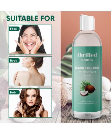 Fractionated Coconut Oil - Pure Carrier Oil for Essential Oils & Massage | Best Coconut Oil for Skin (8 Fl Oz) - Aceite De Coco para La Piel - Buy Online on GoSupps.com