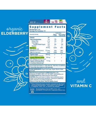 Mommy's Bliss Organic Elderberry Syrup - Immunity Boost 3 fl oz | Natural Wellness - Buy Online on GoSupps.com