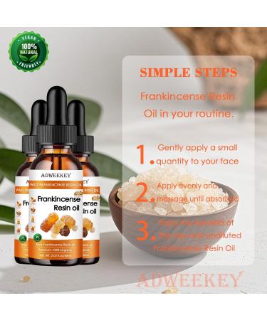 Adweekey Organic Frankincense Resin Oil for Face - Reduces Fine Lines & Wrinkles Soothes Irritated Skin Hydrates & Rejuvenates for Youthful Ideal for Natural Skincare Routine 2 Fl Oz - Buy Online on GoSupps.com