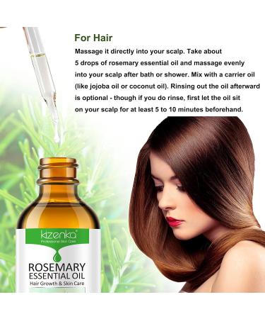 Organic Rosemary Oil for Hair Growth and Skin Care - 60ml | Pure Essential Oil for Hair Loss Treatment - Buy Online on GoSupps.com