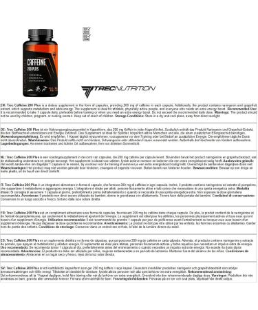  Trec Nutrition TREC NUTRITION Caffeine 200 Max 1 pack (1 x 60 capsules) - Buy Online on GoSupps.com
