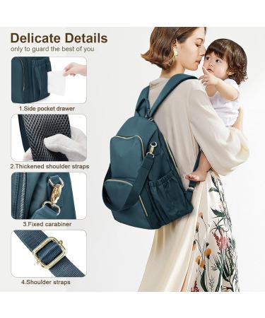 Weflier Waterproof Diaper Backpack - Multifunctional Dad & Mom Bag with Stroller Belt | Blue - Buy Online on GoSupps.com