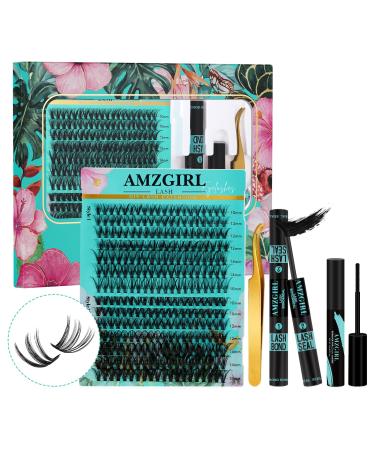 Diy Lash Extension Kit Eyelash Clusters Individual Lashes Extensions Kits With Cluster Lashes Wispy Lash Bond And Seal Eyelashes Remover And Applicator at Home Lash Extensions Kit (Tulip)