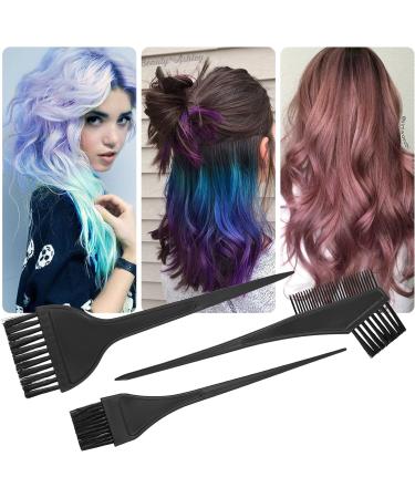 VARHHUXHA Hair Coloring Brushes and Mixing Bowl Set - Double-Sided Dye Brushes and Tint Comb for DIY Salon Hair Coloring - Black (4 Pcs) - Buy Online on GoSupps.com