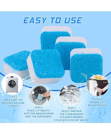 Damallren Washing Machine Cleaner - 24 Tablets for HE Front Loader & Top Load Washers - Buy Online on GoSupps.com