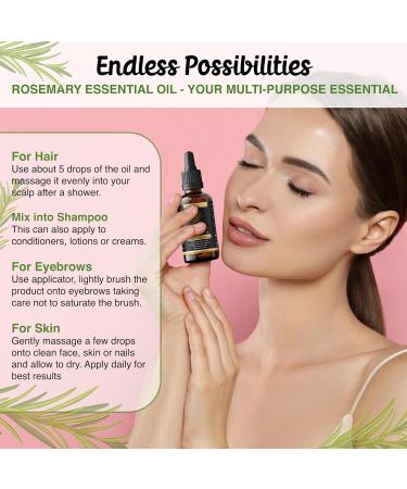 MoStandard Rosemary Essential Oil for Hair Loss, Growth, and Repair - 60ml | Fuller, Healthier Hair for Men and Women - Buy Online on GoSupps.com