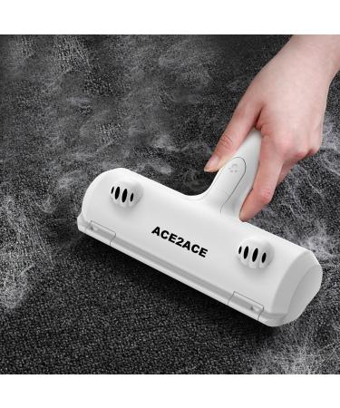 Pet Hair Remover Roller ACE2ACE Reusable Animal Hair Removal Brush for Dogs and Cats Self Clean Pet Fur from Carpet Furniture Rugs Laundry Clothes and Bedding Sofa White+blue - Buy Online on GoSupps.com
