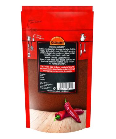 Ostmann Sweet Smoked Paprika Powder 250g - Premium Paprika for Meat Potatoes & Veggies - Re-Lockable Stand Bags - Buy Online on GoSupps.com