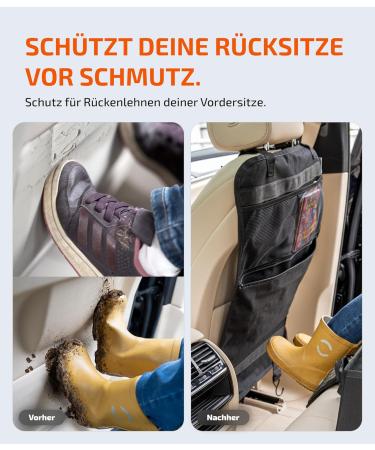 Lionstrong Auto Organizer for Kids | Waterproof Back Seat Protector | Universal Fit | Backrage Protection AutoSitz Organizer (Black) - Buy Online on GoSupps.com