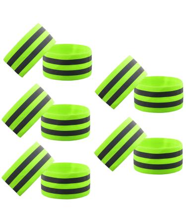 10 Pack Reflective Armbands for Running Cycling Night Sports