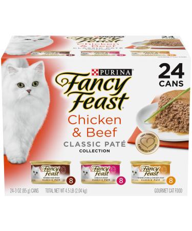 Purina Fancy Feast Gourmet Naturals in Gravy Adult Canned Wet Cat Food 8 count (Pack of 3) Chicken & Beef