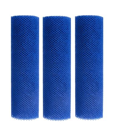 African Net Sponge Nylon Mesh Skin Smoother Bath Towel Washcloth - Dead Skin Removal Bath Sponges for Women & Men Blue