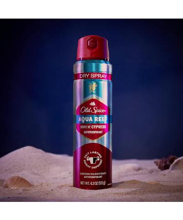 Old Spice Men's Antipespirant & Deodorant Dry Spray Aqua Reef 122g Dry Spray Aqua Reef 122 g (Pack of 1) - Buy Online on GoSupps.com