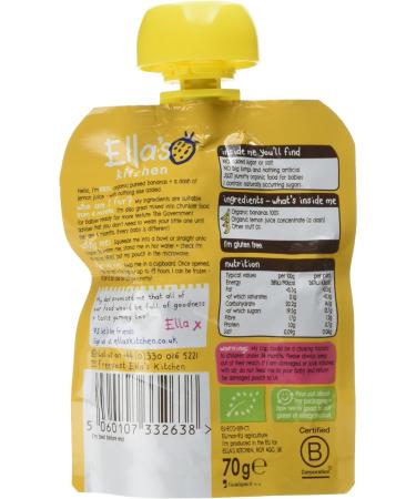 Ella's Kitchen First Taste Bananas Smooth Puree 70g - Buy Online on GoSupps.com