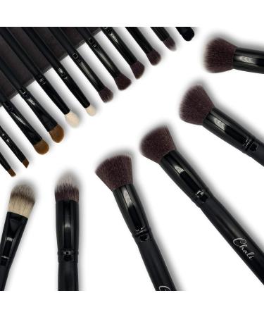 Chali make-up brush set 18 tlg. With bag cosmetics make-up brush for foundation eyeshadow powder blender concealer eyebrows - Buy Online on GoSupps.com