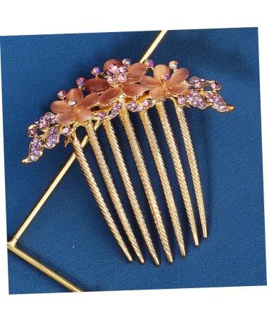 WOFASHPURET Hair Comb Accessory Opal Comb Small Tooth Comb Fine Tooth Wide Tooth Comb Alloy Bride Rhinestones Purple Side Hair Clip - Buy Online on GoSupps.com