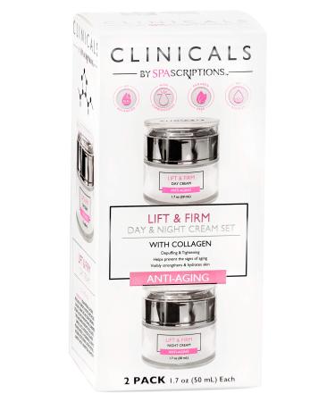 SpaScriptions Clinicals- Lift & Firm Day & Night Cream Set with Collagen - 2 Pack (1.7oz)