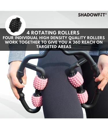 ShadowFit Muscle Massager Roller | Trigger Point Foam Roller for Calves, Legs, Arms | Relieve Soreness, Stiffness | Cellulite, Deep Tissue Massaging - Black - Buy Online on GoSupps.com