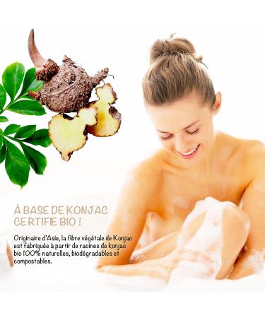 Konjac Organic Peeling Sponge Set - 2 Walnut Body Sponges for Gentle Cleansing | Eco-Friendly Natural Exfoliation - Buy Online on GoSupps.com