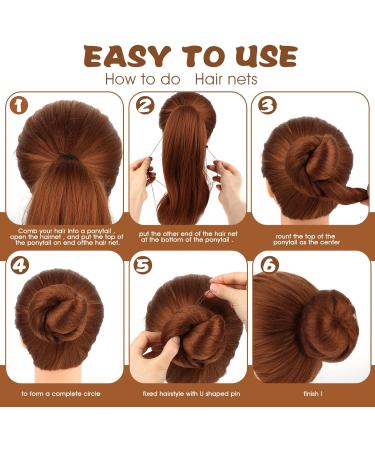 Abeillo Hair Nets for Buns Ballet Hair Net 20 Pcs 50 Cm Individual Package Invisible Hair Nets and 40 Pcs U Shaped Hair Pins Set for Women Girls Ballet Dancer Nurse(Brown) - Buy Online on GoSupps.com