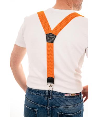 Olata Y Suspenders with Snap Hook Stylish Black 4 cm Suspenders for Men & Women International Shipping Available - Buy Online on GoSupps.com