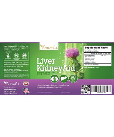 Liver Kidney Aid | Herbal Based Support for Liver & Kidney Health | 90 Days Supply (180 Softgels) - Buy Online on GoSupps.com