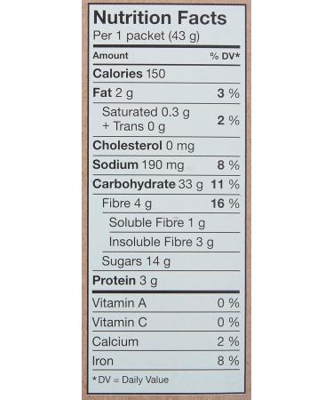 Quaker High Fibre Raisins & Spice Instant Oatmeal 8 Packets 344g High Fibre Raisins & Spice 344 g (Pack of 1) - Buy Online on GoSupps.com