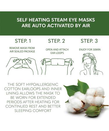 OPTICALINEA Chamomile Steam Eye Mask - 20 Pack | Self-Heating Disposable Eye Compress for Dry Eyes, Puffy Eyes, Headache Relief - Buy Online on GoSupps.com
