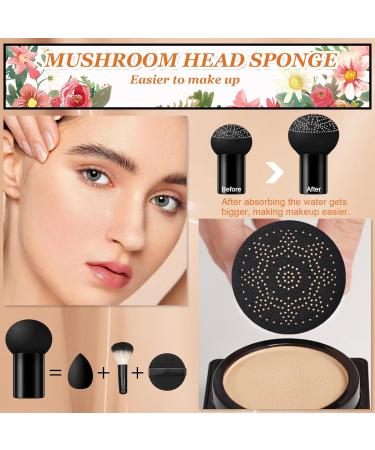 T te de Champignon Air Cushion CC Cream Fond de Teint Correcteur BB Cr me CC Cr me Fondation Hydratant Longue Dur e Couverture Compl te de La Base de Maquillage Impeccable (Naturel) Naturel 20 g (Lot de 1) - Buy Online on GoSupps.com