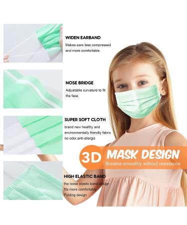 100PCS Kids Face Mask - Disposable Colorful Cute Masks for Children Safety | Breathable & Anti-Dust Protection | Multicolor - Buy Online on GoSupps.com