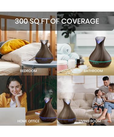 Everlasting Comfort Essential Oil Diffuser (400ml) - Aromatherapy Diffuser for Large Rooms 7 LED Colors Quiet & Auto Shut-Off - Perfect Home Scent Solution - Buy Online on GoSupps.com