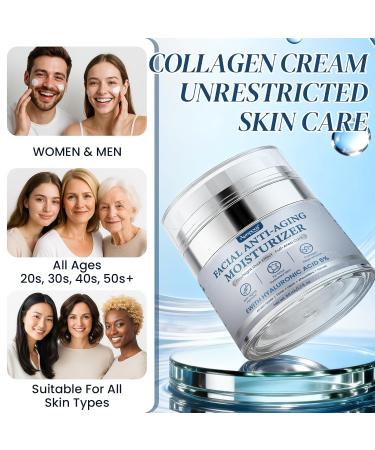Retinol Collagen Anti-Aging Cream for Face Neck Tightening Moisturizing Skin Cream with Hyaluronic Acid Day Night Wrinkle Facial Moisturizer for All Skin Types 2Pack 1.7 Fl Oz 3.52 Fl Oz (Pack of 1) - Buy Online on GoSupps.com
