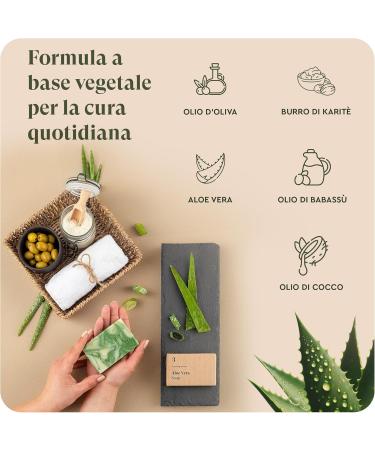  lubiu Aloe Vera Soap 100g Natural Soap for Men Women Kids Moisturized Skin Hand Soap Shower Face Soap Handmade Soap - Buy Online on GoSupps.com