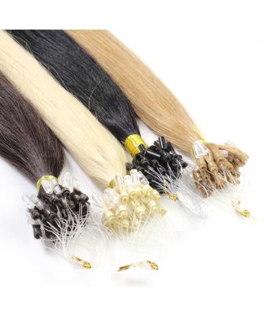 hair2heart Micro Ring Hair Extensions | 100% real Micro Loop human hair | Micro Beads Extension | straight Hair | #10/1 Light-Light Blonde Ash | 1 grams per strand | 16 inch - Buy Online on GoSupps.com