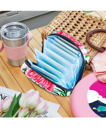 Buy Tropical Pink Flamingo Storage Bags for Women's Bandages Menstrual Pads & Tampons - Portable Organizer for School & Office - Buy Online on GoSupps.com