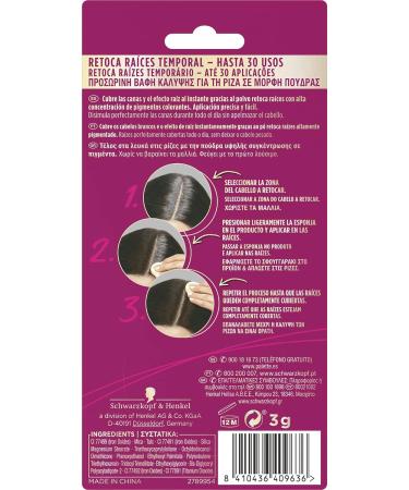 Schwarzkopf Palette Compact Root Retouch Powder - Chestnut Brown Up to 30 Applications for Gray Coverage | Temporary Hair Color Solution - Buy Online on GoSupps.com