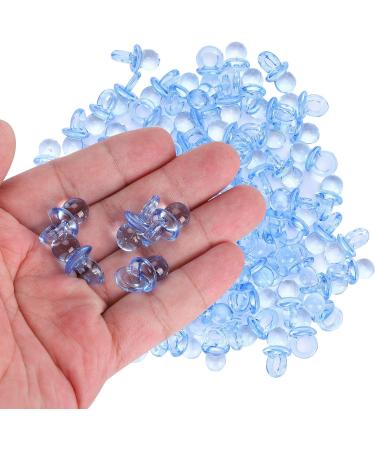 200pcs Acrylic Pacifier Baby Nipples - Baptism & Birthday Gift Decorations (Blue) - High Gloss Transparent - Buy Online on GoSupps.com
