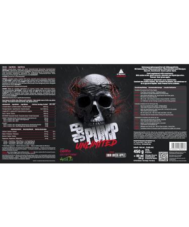 Peak Epic Pump Unlimited - 546g Sour Green Apple | 15 Portions Pre Workout Booster | Liquid Glycerol Oxystorm Cellflo6 L-Citrulline & L-Arginine | International Shipping Available - Buy Online on GoSupps.com