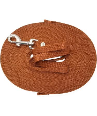 Elropet Mini Field Dog Leash - 10m Training Line for Small Dogs - Brown with Hand Loop | International Shipping - Buy Online on GoSupps.com