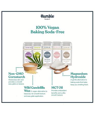 Humble Brands Vegan Aluminum-Free Deodorant Stick - Palo Santo & Frankincense, 2.5oz, Sensitive Skin, Cruelty Free - Buy Online on GoSupps.com
