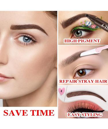 3 Pcs Waterproof Microblading Eyebrow Tattoo Pen - Long Lasting Micro-Fork Tip Brow Pencil for Natural Charming Makeup (Dark Brown) - Buy Online on GoSupps.com