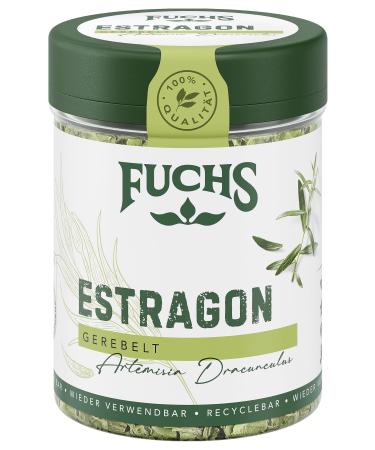 Fuchs spice - tarragon rubbed - French herb to refine salads sauce hollandaise or scrambled eggs - natural ingredients - 10 g in reusable recyclable can