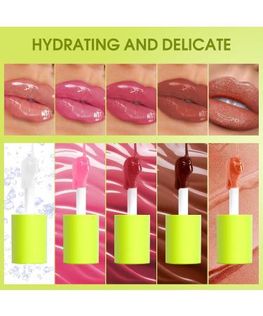 Xumann 5PCS Fat Lip Oil Set Non-Sticky Oil Lip Moisturizing Lip Oils Long Lasting for Girls Women - Buy Online on GoSupps.com