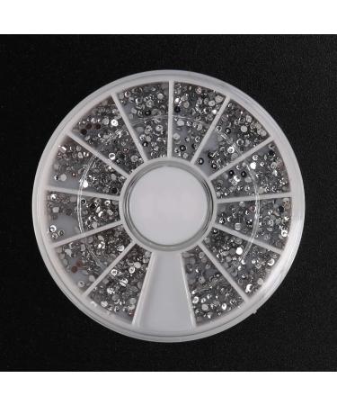 Silver rhinestones boxes Crystal nail manicure Nail Art 1.5 MM wheel - Buy Online on GoSupps.com